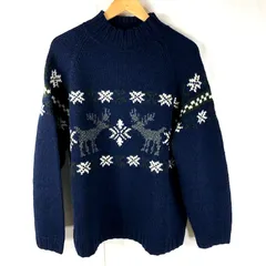 エルエルビーン  L.L.Bean ニット ハイネック ウール混  ネイビー XLサイズ 798564
