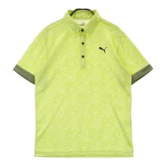 サイズ：M PUMA GOLF プーマゴルフ  半袖ポロシャツ 総柄 イエロー系 [240101308408]# ゴルフウェア メンズ ストスト