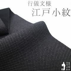 【中古】 江戸小紋 着物 リサイクル 正絹 黒グレー 行儀 カジュアル セミフォーマル 春 秋 冬 小紋 袷 着物 上質 仕立て上がり 身丈157 裄丈66.5 Ｍサイズ みやがわ sb16077