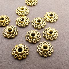 ＊25個＊ ビーズキャップ 合金 花座 5.5～6mm 金色 フラワーキャップ bc083