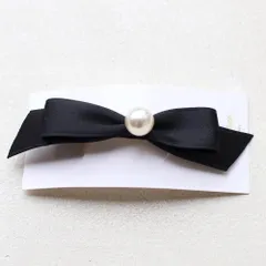 ☆ ブラック ☆ フリー ☆ イマリリボン一粒パールリボンヘアピン ヘアクリップ 大きめ リボン ヘア クリップ ヘアピン 髪飾り 髪留め キッズ 女の子 子供 子ども こども おしゃれ かわいい 可愛い 卒園式 入学式 ピアノ発表会 七五三 結婚式 パール