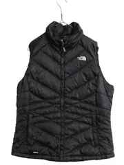 【お得なクーポン配布中!】 US企画 ノースフェイス ナイロン ダウン ベスト レディース L / The North Face フルジップ キルティング アウトドア 550フィル 重ね着 黒