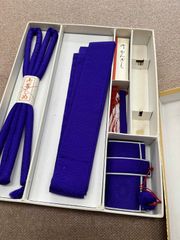 貸衣装処分品紺紫　　筥迫　抱え帯　帯締め 3点セット