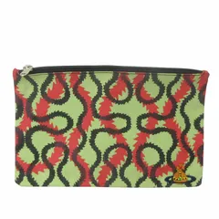 ヴィヴィアンウエストウッド Vivienne Westwood アングロマニア ANGLOMANIA クラッチバッグ セカンド オーブ 刺繍 総柄 赤 レッド 緑 グリーン 鞄 ☆AA★のサムネイル