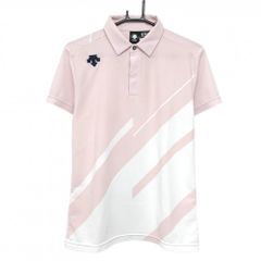 DESCENTE ゴルフメンズポロシャツ ホワイト グラデーション Oサイズ