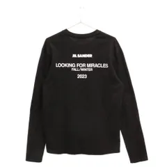 JIL SANDER (ジルサンダー) 23AW バックロゴプリント長袖Tシャツ ロングスリーブカットソー ロンT ブラック J22GC0141のサムネイル
