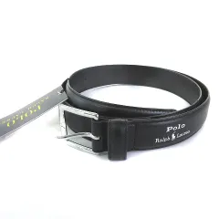 ポロ ラルフローレン POLO RALPH LAUREN タグ付き フルグレイン レザー ドレス ベルト レザー 90 ブラック 黒 MAPOBLT0F320101