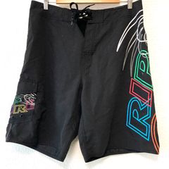 【RIP CURL】リップカール サーフ パンツ 水着 海パン スイム ウェア ハーフパンツ 夏 プール リゾート ストリート ロゴマーク ブラック 黒 メンズ 男性 サイズ34／M8541UU