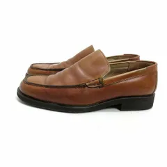 y■【 25cm 】バーバリーロンドン/BURBERRY本革レザー ローファーシューズ■茶MENS/11【中古】