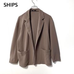 □極美品□シップス サマー ニット ジャケット 3D 麻 リネン 伸縮 M