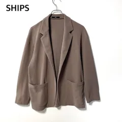 SHIPS シップス カルゼ ボタンレス ジャケット メンズ 羽織り  洗濯可能 ホームクリーニング可能 グレージュ メンズ Mサイズ