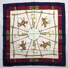 2506-107｜エルメス カレ 90 スカーフ シルク ネイビー 2506-107｜エルメス カレ 90 スカーフ シルク ネイビー - メルカリ