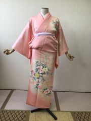 たすたす！未着用に近い＊絹絽＊手描き＊夏物＊訪問着＊１６２ｃｍ＊裄６４ たすたす様専用！未着用に近い＊絹絽＊手描き＊夏物＊訪問着