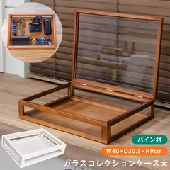 [幅40cm] ガラスコレクションケース 大 アクセサリーケース 収納ケース  [1001]