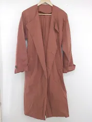 ◇ ◎ titivate ティティベイト ウエストリボン付き 長袖 ロング コート サイズM テラコッタ系 レディース E  【中古】 【1305250009292】のサムネイル