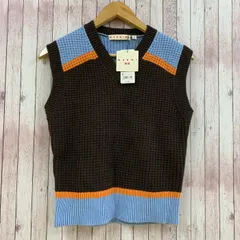 ユニクロ UNIQLO MARNI 未使用 タグ付き ベスト ポップコーン Vネック ブラウン 茶色 M レディース