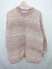 ◇ ⊆ LOWRYS FARM ローリーズファーム グラデーション 長袖 ニット サイズL ピンク レディース E  【1503040002830】