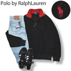 【定番】 90sヴィンテージ ポロ バイ ラルフローレン RALPH LAUREN ハーフジップ フリース プルオーバー トレーナー S ブラック メンズ レディース ユニセックス 男女兼用