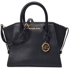 マイケルコース バッグ MICHAEL KORS レザー アヴリル ロゴ スモール トップ ジップ サッチェル 2way ショルダー クロスボディ ハンドバッグ ブラック 35F1G4VM2L