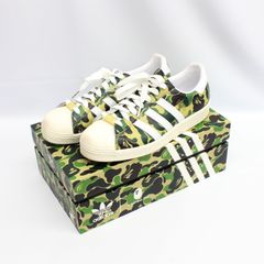 【中古品】ADIDAS ORIGINAL ｽﾆｰｶｰ SUPER STAR 80s BAPE GZ8981 25cm