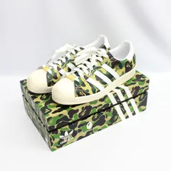 【中古品】ADIDAS ORIGINAL ｽﾆｰｶｰ SUPER STAR 80s BAPE GZ8981 25cm