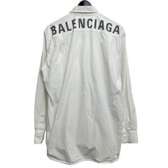 BALENCIAGA バックロゴ ボタンダウンシャツ ブラック 39 - メルカリ