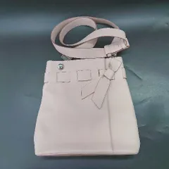 ◇ Θ NINA RICCI ニナ リッチ リボンモチーフ ショルダーバッグ ピンク レディース E  【1502180025402】