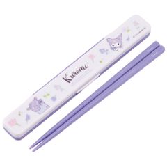 スケーター(Skater) 箸 箸箱 セット クロミ フラワーリース サンリオ 18cm 抗菌 大人用 日本製 ABC3AG-A [箸セット]