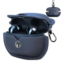 AIYYXX ソニーWF-100XM5 ケース SONY wf-1000xm5 ケース 本革 イタリアンレザー SONY （ソニー）wf-1000xm5 カバー 高級 本革 PU革 全面保護 耐衝撃 充電対応 前面LEDランプが見カラビナ付きwf-1000xm