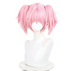 【お取寄せ商品！納期ご相談下さい！】コスプレ耐熱ウィッグ パステルピンク ツインテール バンス付きウィッグ ★魔法少女まどか☆マギカ/鹿目まどか ★妖狐×僕SS/髏々宮カルタ 等