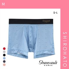 【SHIROHATO公式】【正規品・新品】グレイブボールト STAR STUDS ショート ボクサーパンツ SML メンズ 前閉じ 日本製 Gravevault 国産(M)