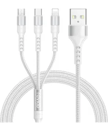 ★RAVIAD 3in1 充電ケーブル USB ケーブル 3A 急速充電 充電コード USB Type C ケーブル Micro USB ケーブル Phone 充電ケーブル 3台同時給電可能