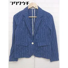 ◇ B:MING LIFE STORE by BEAMS ストライプ 長袖 ジャケット サイズM ネイビー レディース  【中古】 【1106100004883】