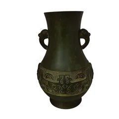 X08112 花瓶 アンティーク 銅製 骨董品 工芸品 インテリア  花 小物