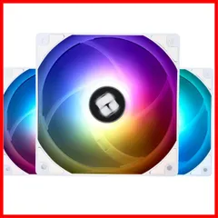 120mm CPUファン ARGBケースクーラーファン、4ピンPWM静音コンピュータファン、白扇 TL-C12CW-S S-FDBベアリング付き、最大1500RPM冷却ファン（3個) Thermalright