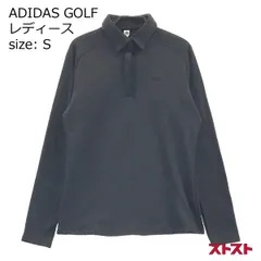 ADIDAS GOLF アディダスゴルフ 裏起毛 長袖ポロシャツ ボタンダウン ブラック系 S [240001820473]#