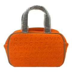 未使用品 ランバンスポール LANVIN SPORT カートバッグ オレンジ ラウンドバッグ ショルダー付き