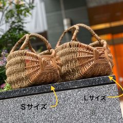 かごバッグ カゴバッグ 当社オリジナル品 柳製 ラクビーボール型 Sサイズ 個性的  持ち手可動式 ピーナッツ型 デコバッグ アレンジ Ｄ44 Sサイズ