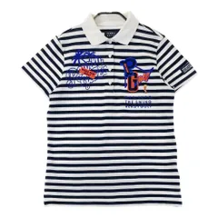 サイズ：1 PEARLY GATES パーリーゲイツ  半袖ポロシャツ ボーダー柄 ホワイト系 [240101386383]# ゴルフウェア レディース ストスト