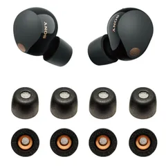 VSuRing イヤーピース ソニー用 WF-1000xm5 交換用 8個 低反発ウレタン製 耳垢ガード フィルター付 Fit in the Case 遮音性 滑り止め 柔らかい 快適 付けたまま充電可能 フィット感向上 メモリーフォーム スポンジ SONY用