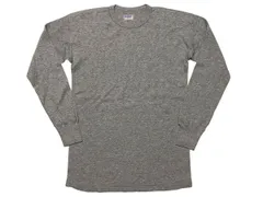 52 未使用品 Mサイズ WAREHOUSE ウェアハウス DOUBLEWORKS ダブルワークス 54002 L/S クルーネック サーマル Tシャツ 杢グレー