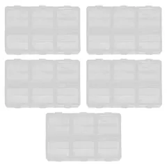 新品 ZHEJIA 小分けケース ジュエリーボックス 透明 収納ボックス 6グリッド 5個セット 小物収納ケース ビーズ収納 工芸品用 薬入れ 小物 DIY 工芸品 収納 ミニ透明