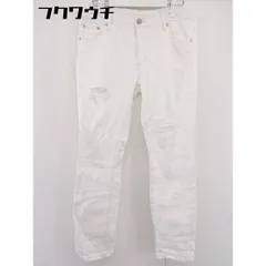 ◇ JOURNAL STANDARD relume ダメージ スキニー デニム パンツ サイズM ホワイト レディース  【中古】 【1107050006408】