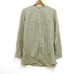 ユニクロ リネンレーヨンチュニックブラウス シャツ トップス 七分袖 大きいサイズ 未使用品 レディース XLサイズ ベージュ UNIQLO