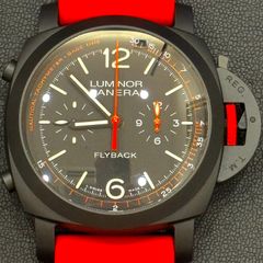 ΩNA3551 極美品！PANERAI パネライ ルミノールクロノフライバック 反町隆史エディション PAM01275 セラミック ブラック 自動巻き メンズ 箱 ギャランティ（保証書）付き