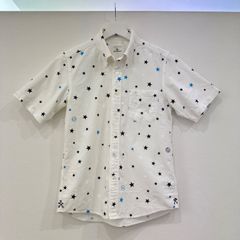 uniform experiment × FRAGMENT ユニフォームエクスペリメント × フラグメント STAR PRINT OXFORD B.D SHIRT 半袖シャツ サイズ1