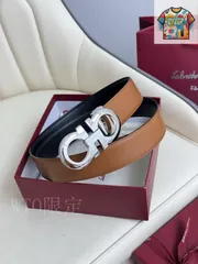 【今日特価】Ferragamo ダブル面使用 本革ベルト-1