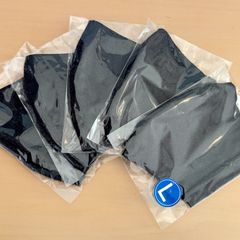 【Lサイズ】【デニムクロ/裏地デニム】［日本製/5枚セット］速乾・毎日洗えてすぐ乾く！黄砂・花粉・ウイルスをよせつけない！通気性が良くムレにくい「超撥水布マスク」