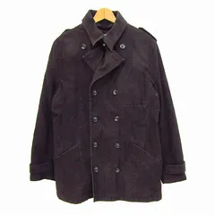 コムサイズム ピーコート アウター ジャケット 大きいサイズ メンズ XLサイズ ブラック COMME CA ISM 【中古】