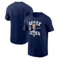 【送料無料】 ファナティクス メンズ Tシャツ トップス Men's Fanatics Derek Jeter Navy New York Yankees Hometown Caricature T-Shirt Ynk Navy